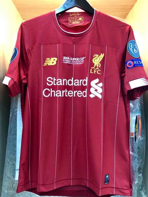 Liverpool football jersey and kit. UEFA SUPER CUP 2019 Liverpool FC Home STADIUM + EMBROIDERY + PATCHES Jersey