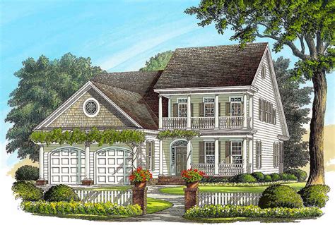 Plan 32630wp Lovely Stacked Porches Southern Style House Plans