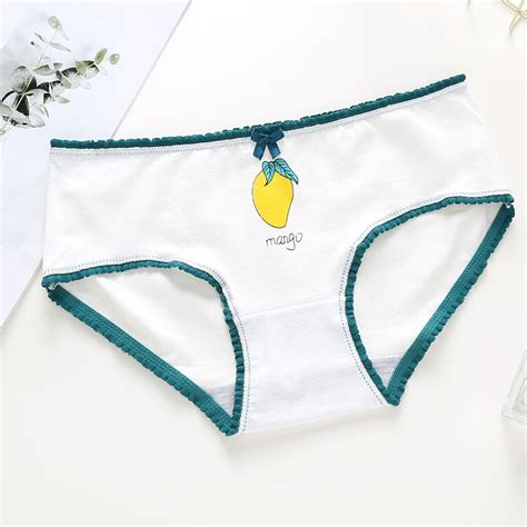 women s cute fruits mango print cotton briefs hi cuts panties underwear knickers ebay