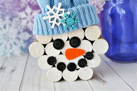 Diy Wine Cork Snowman Crafts