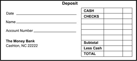 10 Deposit Slip Templates Excel Templates