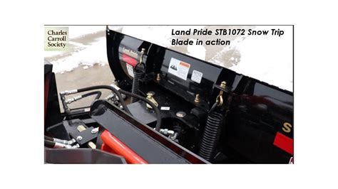 The Land Pride Stb1072 Snow Trip Blade In Action With The Kubota B3350