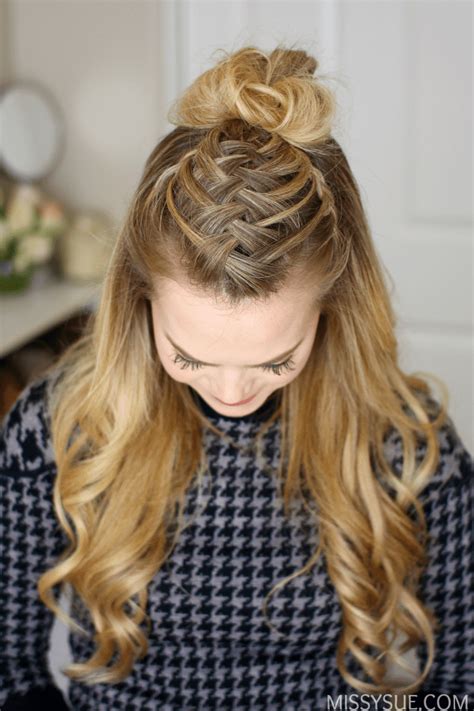 Alyson alconis of the beauty vanity teaches you how to create a messy double braid that will take you a messy double braid is an effortless hairstyle that you can do in just a few easy steps. Triple French Braid Double Waterfall Mini Bun | MISSY SUE