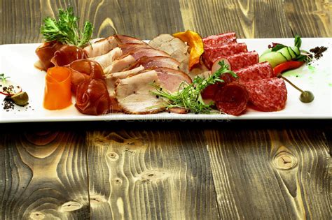 Cold Cuts Or Meat Platter Stock Photo Image Of Delicious 86341774