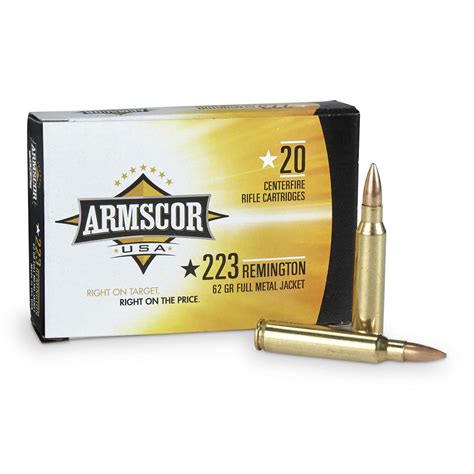 Armscor 223 Remington Fmj 62 Grain 260 Rounds 620359 223