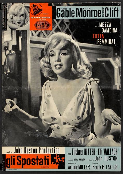 The Misfits United Artists 1961 Italian Photobusta 18 5 Italian Poster Marilyn Monroe