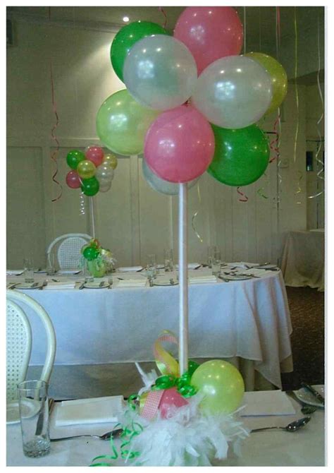 How To Make Balloon Centerpieces For Baby Shower Balloon Table