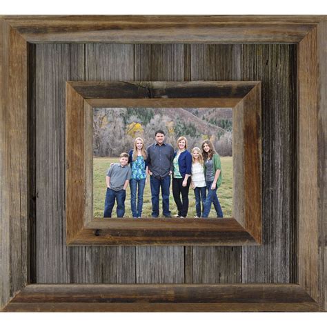 Extra Large Reclaimed Barn Wood Picture Frame Rustic Farmhouse Durango
