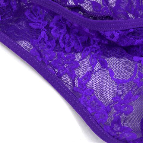 Sexy Purple Lace Cut Out Sides Teddy Lingerie N9823