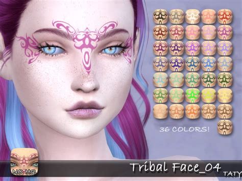Tribal Face 04 By Tatygagg Sims 4 Cc Eyes Sims 4 Mm Cc Elf Tattoo
