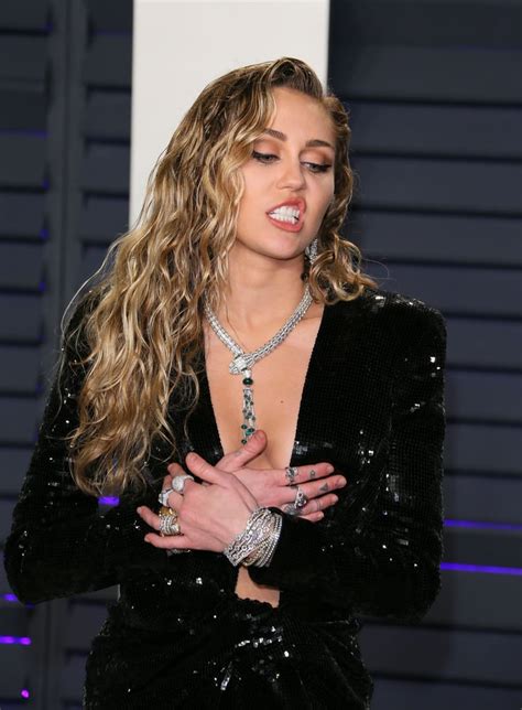 Miley Cyrus Vanity Fair Oscar Party Dress 2019 Popsugar Fashion Photo 13