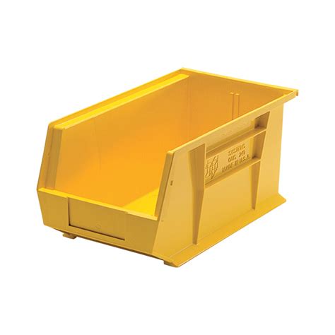 They are available in 3 dimensions : Quantum Storage Heavy Duty Stacking Bins — 14 3/4in. x 8 1 ...