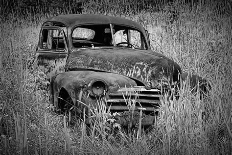 Abandoned Vintage Car Along The Roadside Photograph By Randall Nyhof