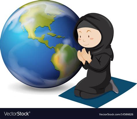 35 Muslim Girl Praying Cartoon Plazzzza