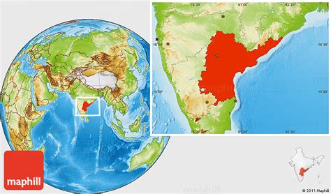 Physical Location Map Of Andhra Pradesh