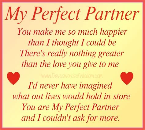 Daveswordsofwisdom.com: My Perfect Partner