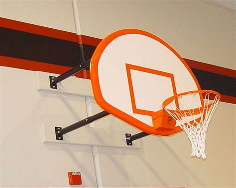 Gared Stationary Four Point Wall Mount Basketball Hoop With Steel Board