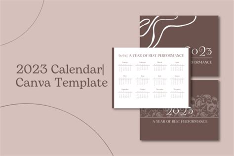 2023 Calendar Canva Template Graphic By Blooming Studio · Creative Fabrica