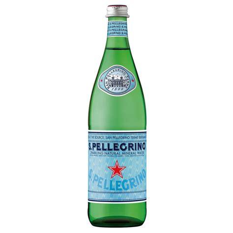 San Pellegrino Sparkling Natural Mineral Water Glass Bottle 750ml Sparkling Water Lulu Ksa