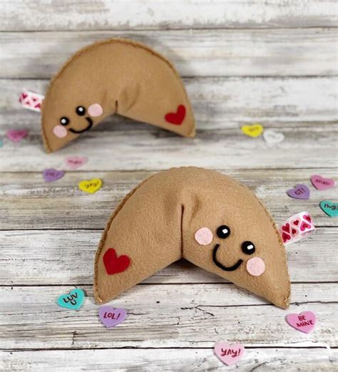 Kawaii Fortune Cookie Valentines Craft Blog Crafts Sewing Projects