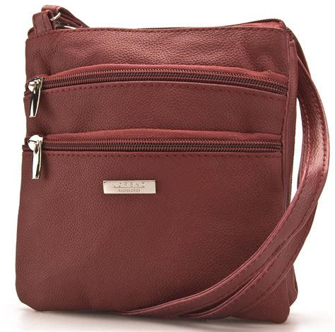 Lorenz Ladies Small Genuine Soft Leather Cross Body Shoulder Bag 1