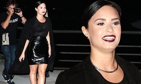 Demi Lovato Dons Leather Skirt To Film Confident Music Video In Nyc