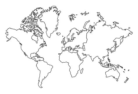 10 Best Blank World Maps Printable Printableecom Printable Blank