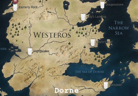 Map Of Westeros Dorne Maps Of The World