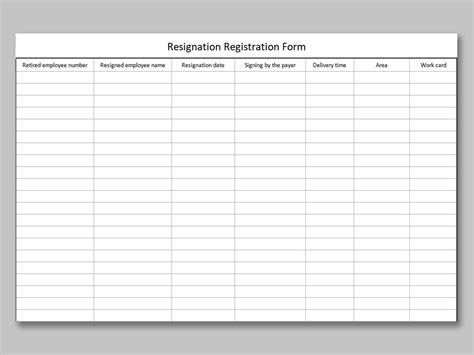Excel Of Simple Registration Formxls Wps Free Templates