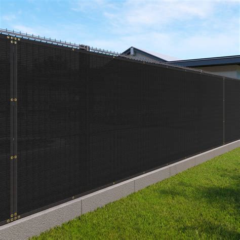 Windscreen4less 6x12 Black Privacy Fence Screen Heavy Duty Fence