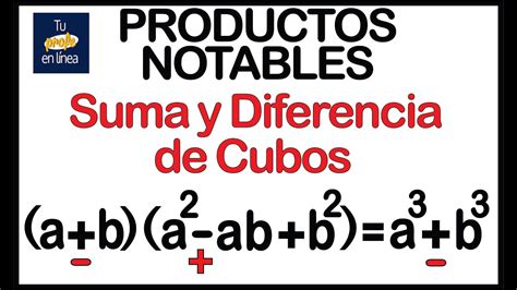 🔥productos Notables 05 Suma Y Diferencia De Cubos 🚀🚀🚀 Youtube