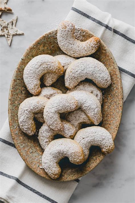Vegan Almond Crescent Cookies German Vanillekipferl Aline Made