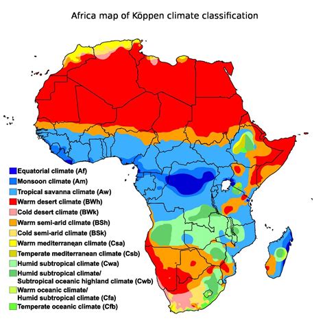 Climate zones of Africa [1900 × 1900] | Africa map, Climate of africa, Climate zones