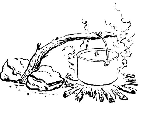 Free Printable Campfire Coloring Pages