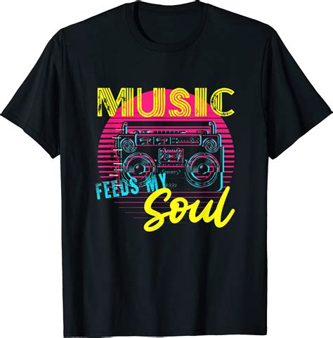Music Feeds My Soul Rap Hip Hop Breakdance Streetdance Bboy T Shirt Men