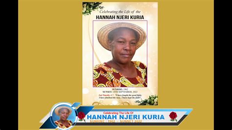 Hannah Njeri Kuria Funeral Service Youtube