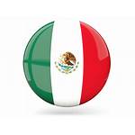 Mexico Round Flag Mexican Icon Flags Glossy