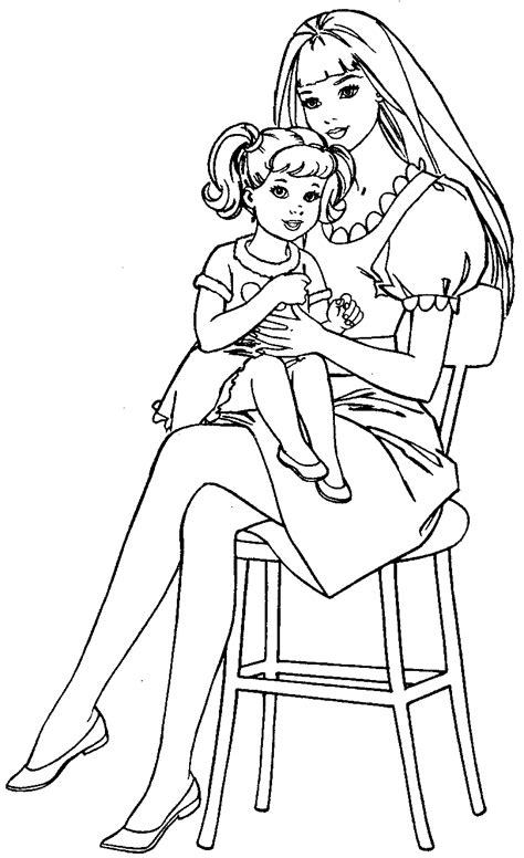 Then, you can also find other family members and the collectible dolls. Barbie Coloring Pages