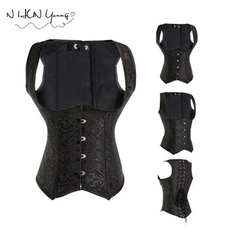 Sexy Corset Red Black Waist Corsets And Bustiers Steampunk Plus Size