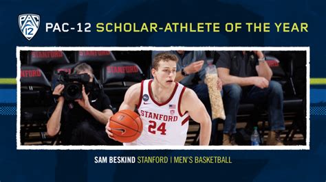 Stanfords Beskind Named Pac 12 Mens Basketball Scholar Athlete Of The