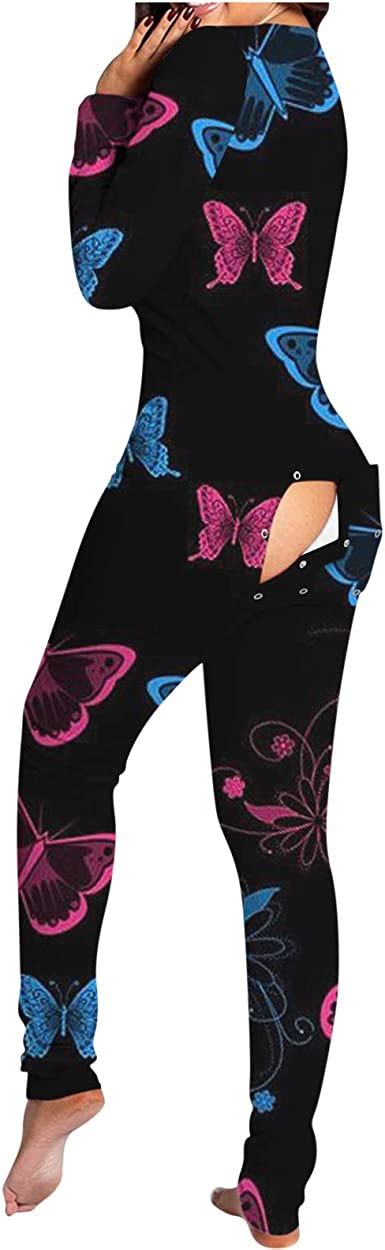 Adult Onesie Pajamas For Women With Butt Flap Purple Womens Pajamas