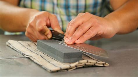 Place the stone on the ground. Sharpen and care for your kitchen knives | Kitchen knives ...