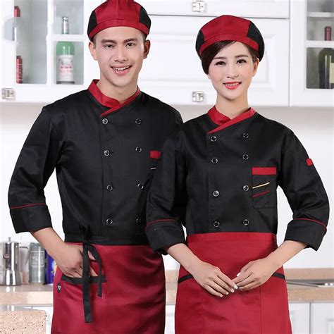Cooks Kitchen Long Sleeve High Quality Chef Uniforms Clothing Female