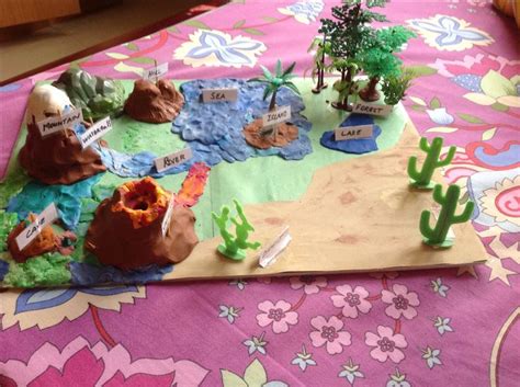 Different Landforms Made With Clay Geography Project Teach