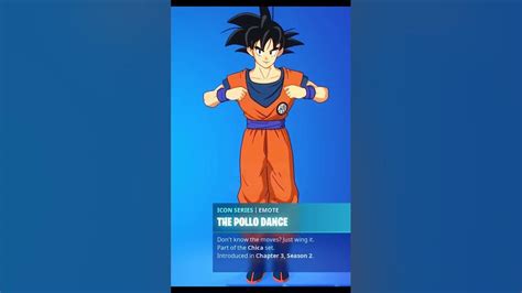 The Pollo Dance Goku Skin Showcase With All Fortnite Dances And Emotes