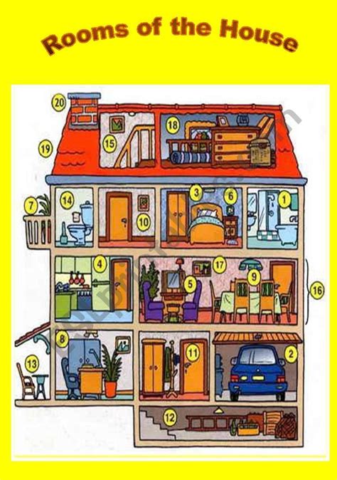 Parts Of The House Interactive Worksheet For Grade 1 The House