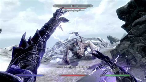 Skyrim Legendary Dragon On Master Difficulty Xbox 360 Youtube