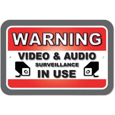 Warning Video And Audio Surveillance In Use Sign