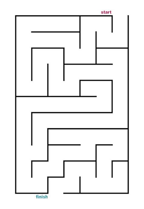 Sew Through The Maze Mazes To Print Easy Rectangle Mazes Mazes For