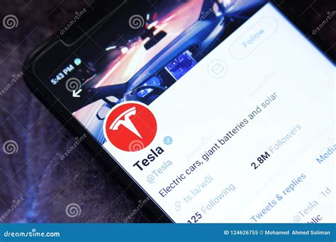 Tesla Twitter Logo Editorial Photo 124626905